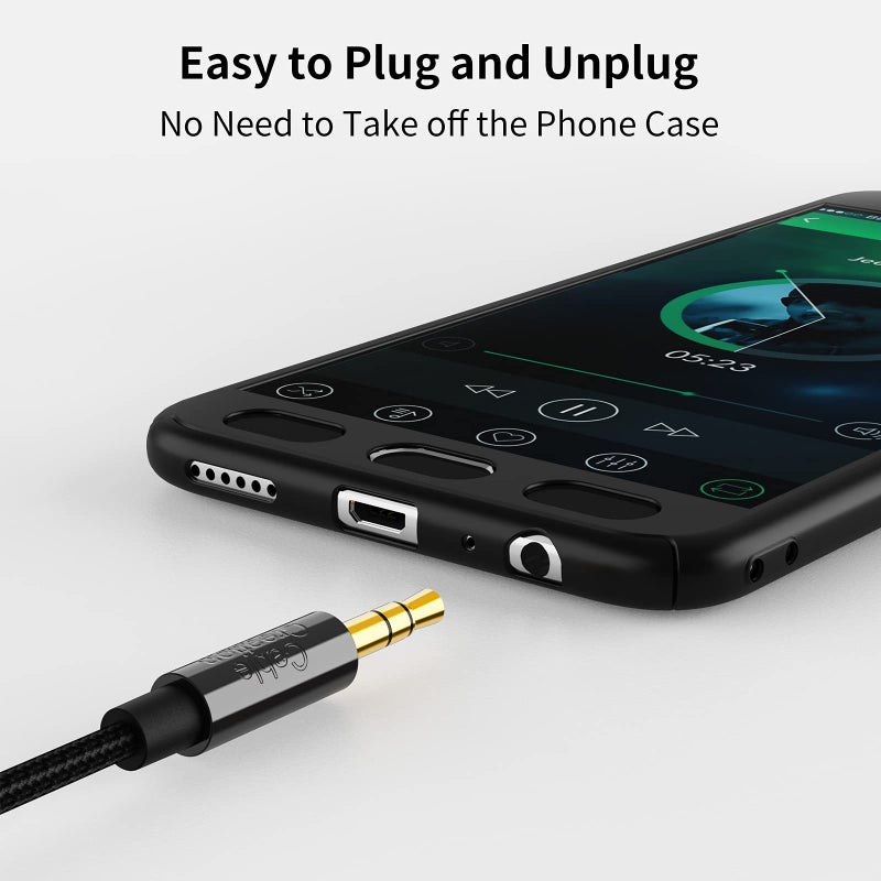 CableCreation 3.5mm Aux Cable, 3.5mm Male to Male Stereo Audio Cable Compatible with iPhones, Fire HD Tablets, Beats Headphones, Home/Car Stereos & More, [0.45M 1.5Feet] - Image 2